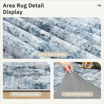 Soalmost Abstract Rug 5x8 Washable Area Rugs - Image 6
