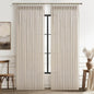 PleatedDrapes Natural Extra Wide 70 x 96 Inch Privacy Curtains That Let Light in by PleatedDrapes
