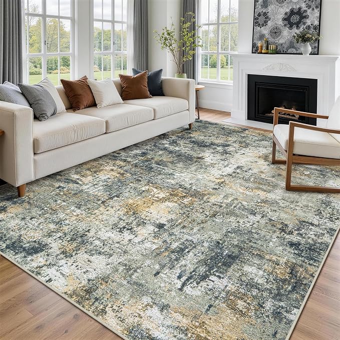 Aelenmu 10x14 Area Rugs for Living Room Washable Dining Room Multi Color | - Image 3
