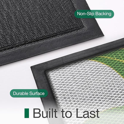 LUMI Outside Welcome Door Mat 17x30, Non-Slip Durable Rubber Easy Clean | Zebra - Image 9