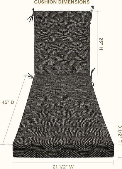 Honeycomb Outdoor Chaise Lounge Cushion - Image 2