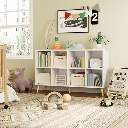 8-Cube Bookshelf 2 Tier Modern Bookcase - Image 5