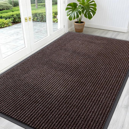 OLANLY Front Door Mat 59x34, Waterproof Heavy-Duty Indoor Outdoor Doormat | Tan by OLANLY
