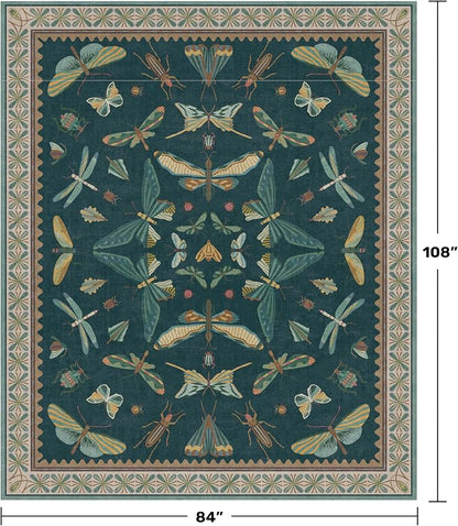 Insect Boho 7X9 Washable Living Room Rug - Image 2