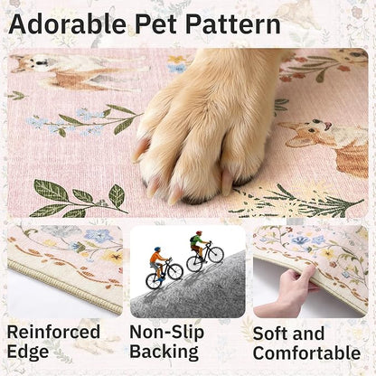 Soalmost Dog 9x12 Pink Area Rugs - Image 7