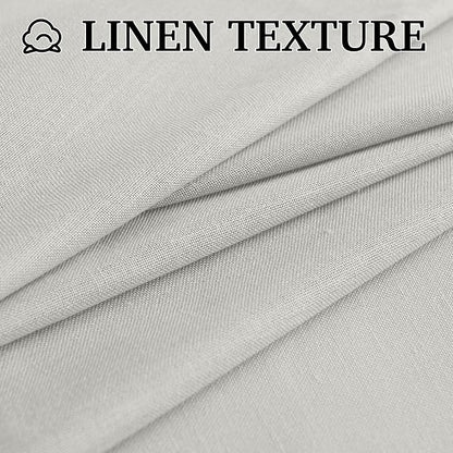 RYB HOME Farmhouse Boho Linen Sheer Curtains 90 inches Long - Image 6