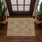 2x3 Area Rug Washable Entry Rug, Vintage Floral Thin Rug by Unknown