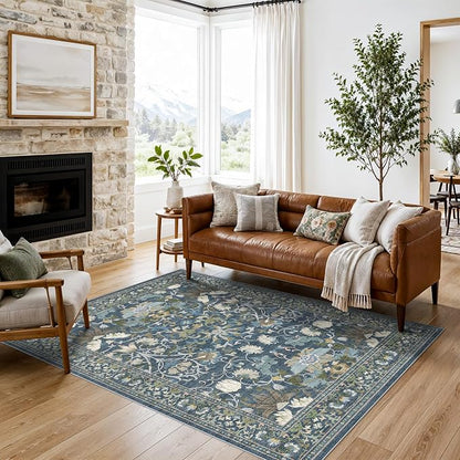 Living Room 6x8 Area Rugs: Farmhouse Washable Ultra Soft Carpet by HYHAOYUNLAI