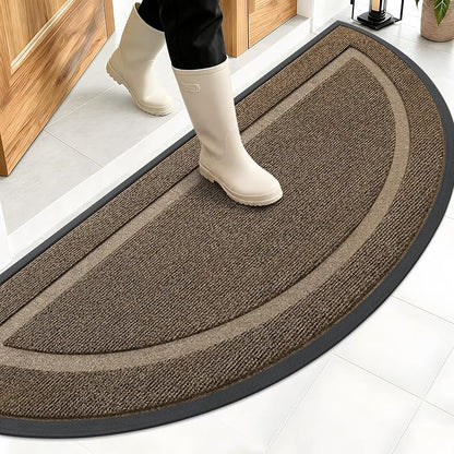 OLANLY Half Circle Front Door Mat Outside 59x23 All-Season Rubber Doormat | by OLANLY