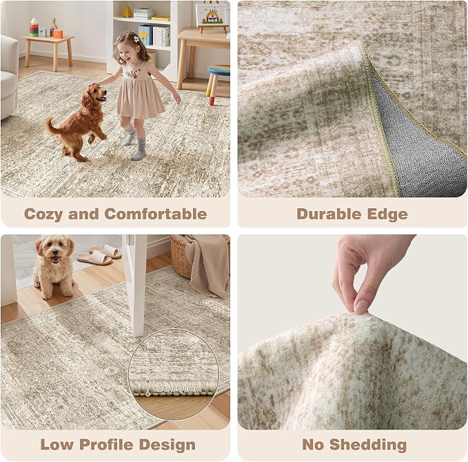 Kitchen Rugs Sets of 3, 2x3 2x4 2x5 Rug Runner, Dining Room, Soft Runner Rug - Image 7