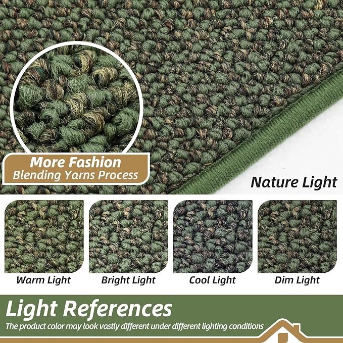 BEQHAUSE Dirt Trapper Door Mat 17" x 30" Half Circle Non Slip Rugs, Absorbent - Image 8