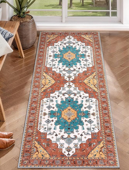 SERISSA 2x5 Washable Non Slip Boho Runner Rug by SERISSAHomeDecorCollection