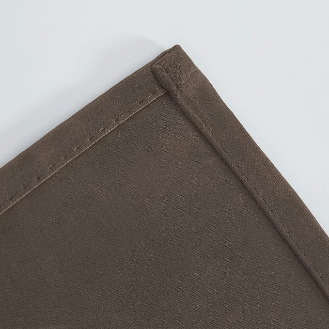 Chocolate Brown Thermal Blackout Curtains/52 x 108 Inch/Set of 2 Panels Room - Image 7