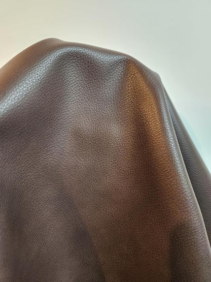 NAT Leathers | Cacao Brown Pebblegrain Soft Faux Vegan Leather PU | 2 Yards Cut - Image 3