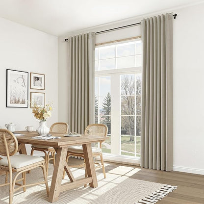Extra Long 100% Blackout Linen Curtains - Image 9