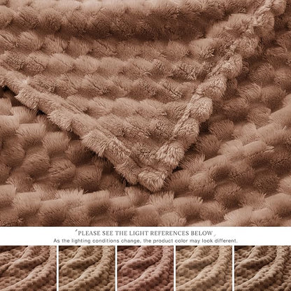 EXQ Home Gentle Soft Fleece Throw Blanket – Cozy Lightweight 3D Imitation - Image 5