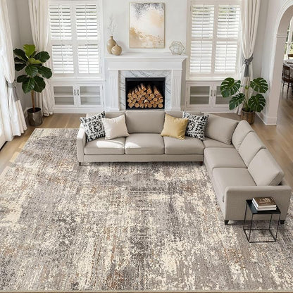 LOONGRUG 12x18 Area Rug Washable Large Neutral Modern Living Room Rugs | by LOONGRUG