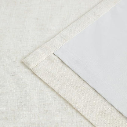 Vision Home Natural Pinch Pleated Full Blackout Curtains Linen Blended Room - Image 7