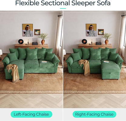 LINSY HOME 90.5'' Sectional Sleeper Sofa - Image 3