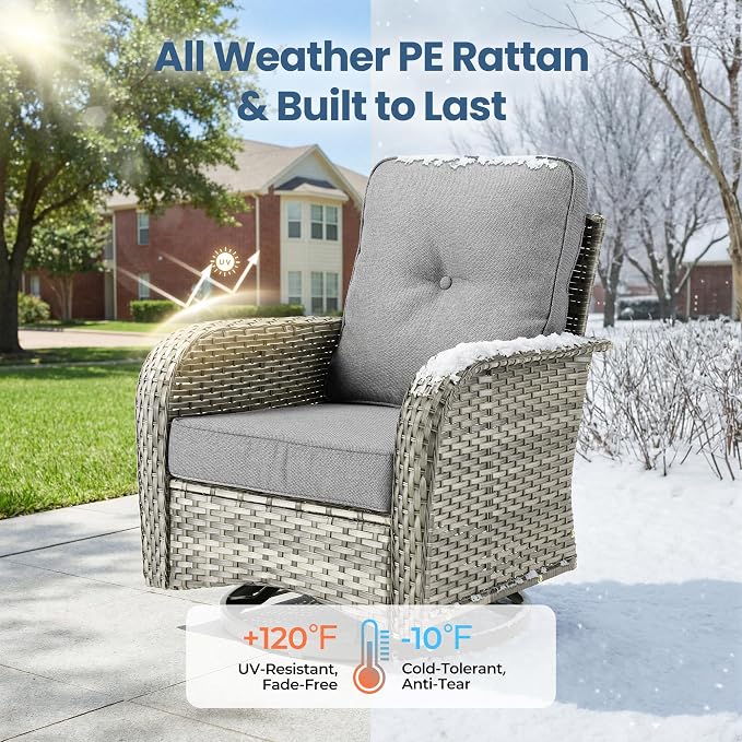 Weaxty Wicker Patio Furniture Set - Image 8