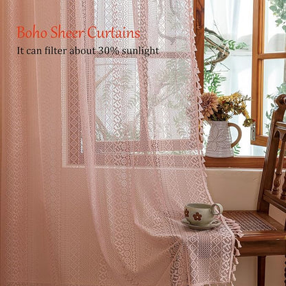 Sutuo Home Boho Curtains 2 Panels - Image 2