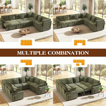 Ihanherry 8-Seater Large Sectional Sofa Bed - Image 8