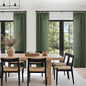 Olive Green Pinch Pleated Luxury Aesthetic Curtains 90 Inches Long | by DUKIYO