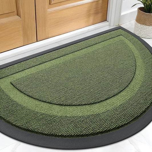 OLANLY Half Circle Front Door Mat Outside 59x34 All-Season Rubber Doormat | by OLANLY