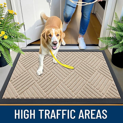 OLANLY Front Door Mat Outside Entrance 47x32, Waterproof Heavy-Duty Doormat | - Image 6