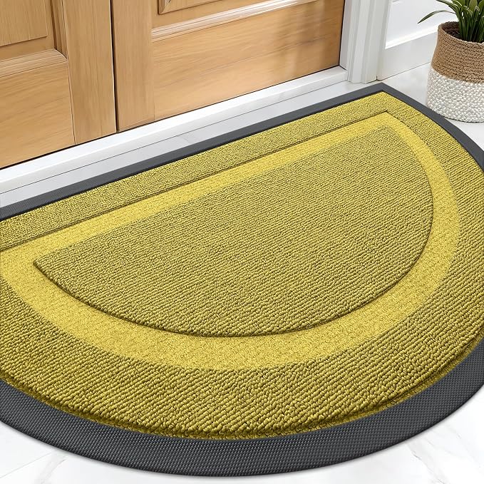 OLANLY Half Circle Front Door Mat Outside 71x23 All-Season Rubber Doormat | by OLANLY