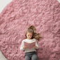 OLANLY Pale Pink Round Rugs for Bedroom by OLANLY