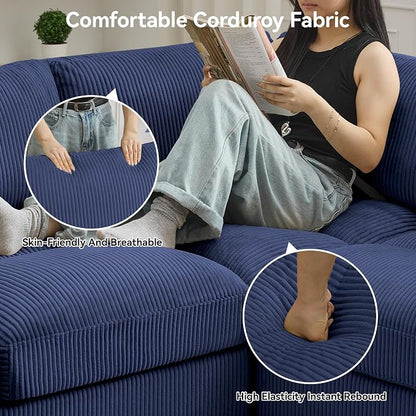 61'' Modular Loveseat Sofa, Extra Deep Seat Cloud Couch - Image 4
