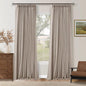 Burlywood Birch 94 Inch Long Blackout Curtains Thick Linen Pinch Pleated | 100% by Twodrapes