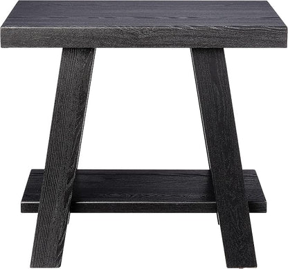Roundhill Furniture Athens Contemporary Wood Shelf Side Table - Image 4