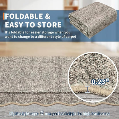 GarveeHome Small Area Rug 2x3 Scalloped Entry Rug Washable - Image 5