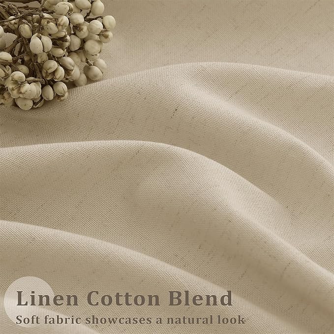 Extra Wide Pinch Pleat Linen Curtains 84 Inches Long 72 Inch Wide | Farmhouse - Image 5