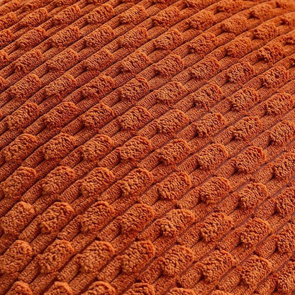 Set of 4 Burnt Orange Decorative Throw Pillow Covers 16x16 Inch Corduroy Pillow - Image 5