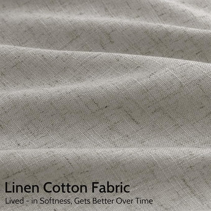 Silver Grey Linen Curtains 108 Inches - Image 4