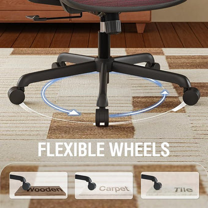 ELABEST Mesh Office Chair, Ergonomic Computer Desk Chair, Sturdy Task Chair- - Image 9