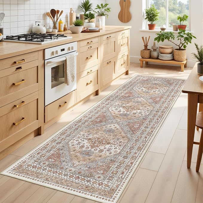 Kitchen Runner Rug Non Slip Washable Rugs 2.5x8, Carpet Runner by Restydon