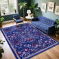 PLHXFR 6x9 Area Rug Living Room: Floral Washable Boho Soft Carpet Blue | by PLHXFRSoftAreaRugs