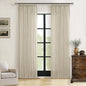 108 Inch Neutral Linen Curtains 2 Panels Set Pinch Pleated | Memory Training by Twodrapes