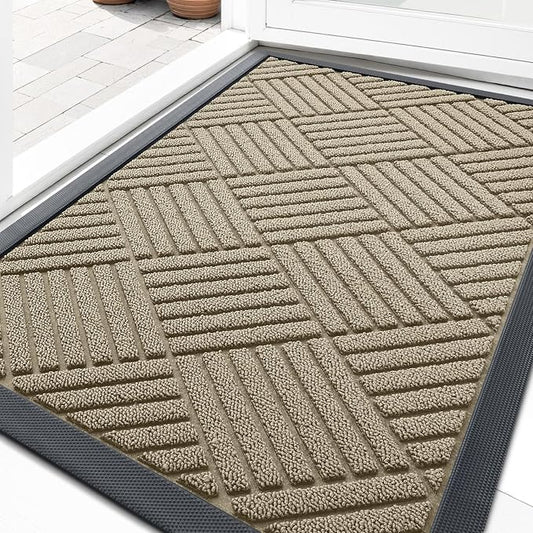 OLANLY Front Door Mat Outside Entrance 33x21, Waterproof Heavy-Duty Doormat | by OLANLY
