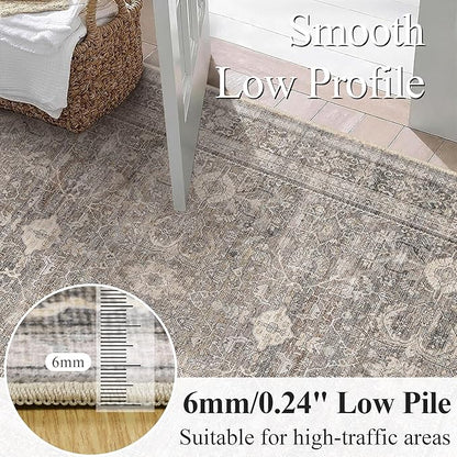 Schweek 9x12 Washable Area Rug Neutral Large Rugs - Image 4