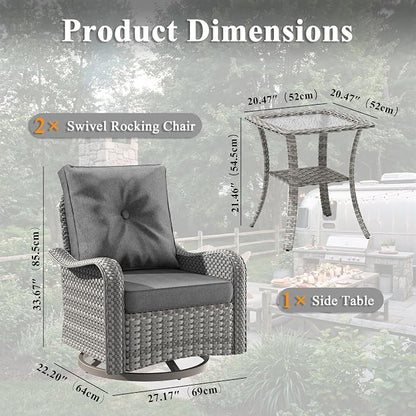 2-Seat Modern Patio Furniture Set - Image 8