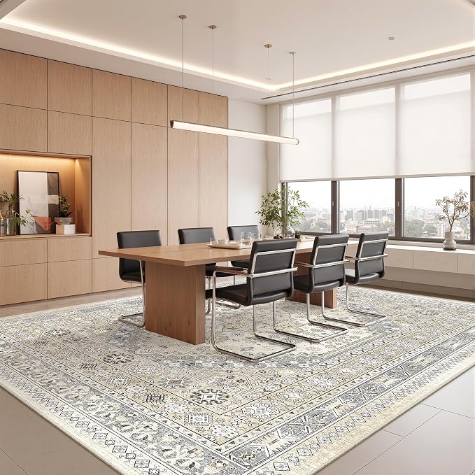 10x14 Area Rugs for Living Room, Large Washable Rug, Dining Room, Low Pile - Image 8