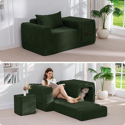 MAXYOYO Folding Sofa Couch, Convertible Floor Sofa by MAXYOYO