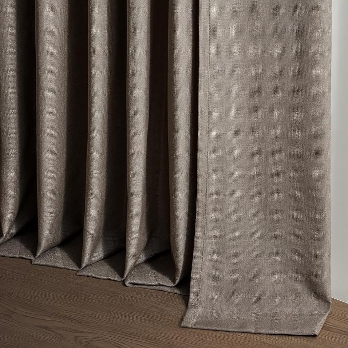 Topfinel Dark Flax Pinch Pleated Curtains 84 Inches Long - Image 9
