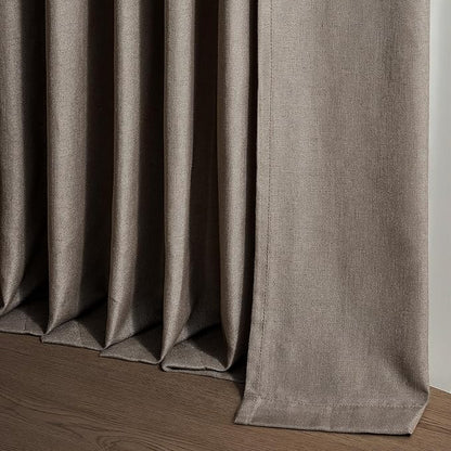 Topfinel Dark Flax Pinch Pleated Curtains 84 Inches Long - Image 9