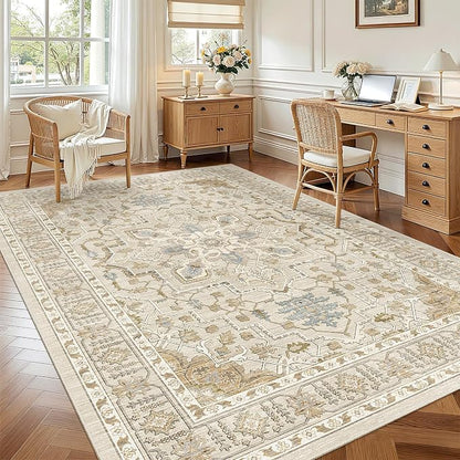 Madane 5x7 Area Rugs for Living Room, Non-Slip Washable Rug, Soft Low Pile - Image 4